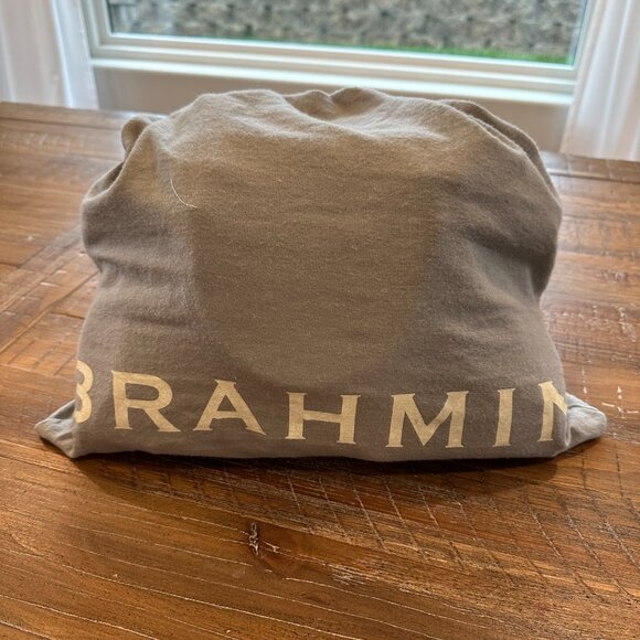 Brahmin Lisa Satchel – Cognac Tri-Texture Leather - Picture 10 of 10